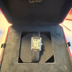 Cartier 2023 Stainless Steel Tank Must de Cartier Quartz Watch, Small Model